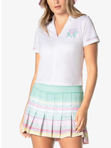 Lucky in Love Womens Retro Deco Polo