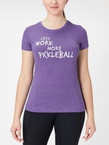 Less Work More Pickleball Women's Top Purple M