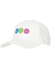 PB&Jelly Multi Color Pickleball Hat - White