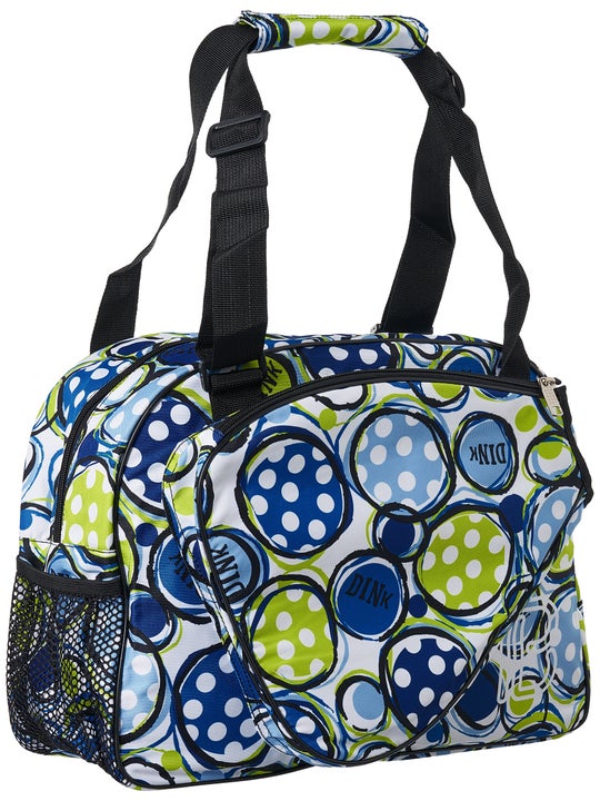 Image Pickleball Bella Duffel with blue print of balls