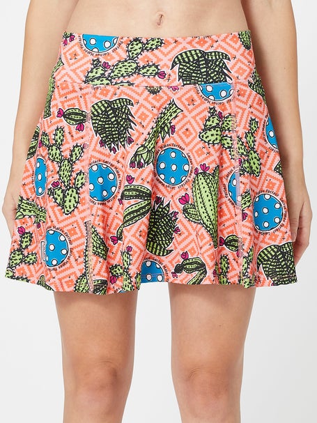 Pickleball Bella Womens A-Line Skirt - Cactus 1