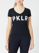 PKLR Women's V-Neck Top Black S
