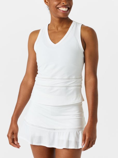 Sofibella Womens Tres Blanc V-Neck Tank