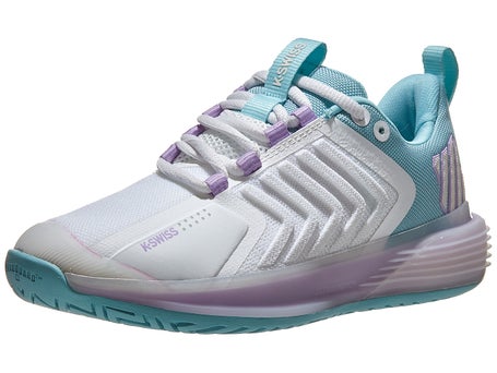 KSwiss Ultrashot 3 White/Blue/Lilac Womens Shoes